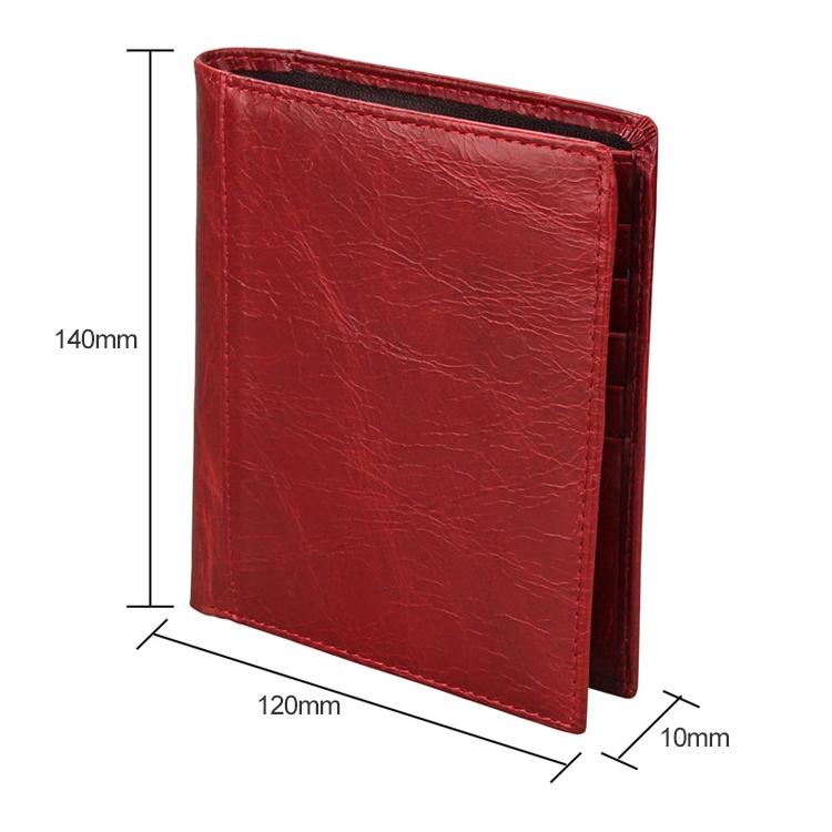 Leather Rfid Passport Wallet - Multi-function - Red 13