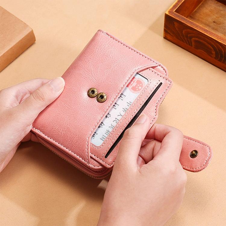 Rfid-blocking Women Wallet with Card Slots - Anti-magnetic - Red 11