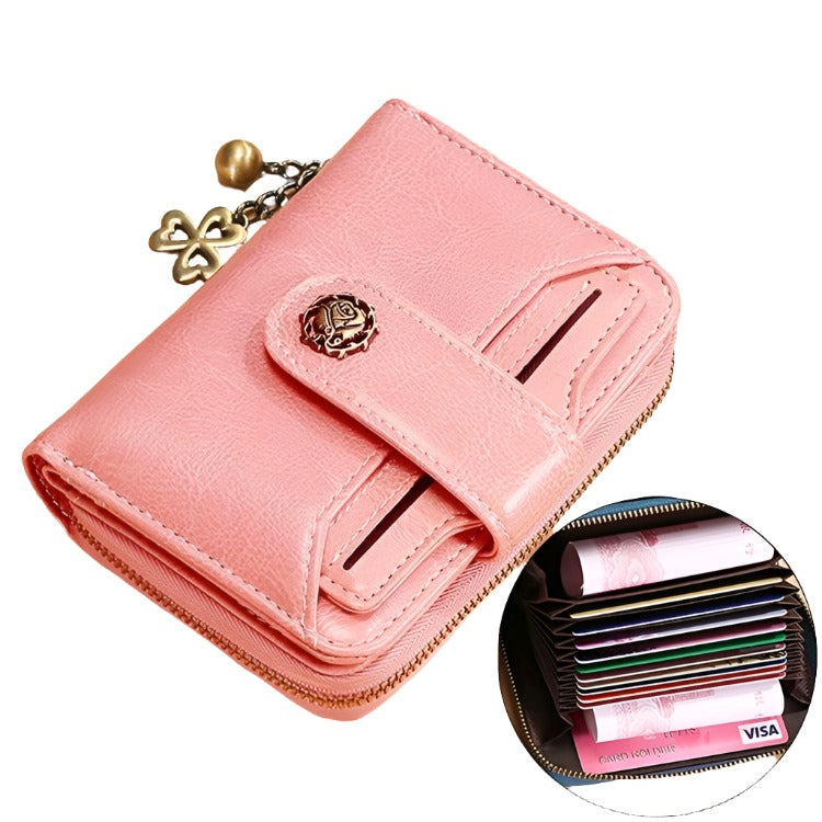 Rfid-blocking Women Wallet with Card Slots - Anti-magnetic - Red 15