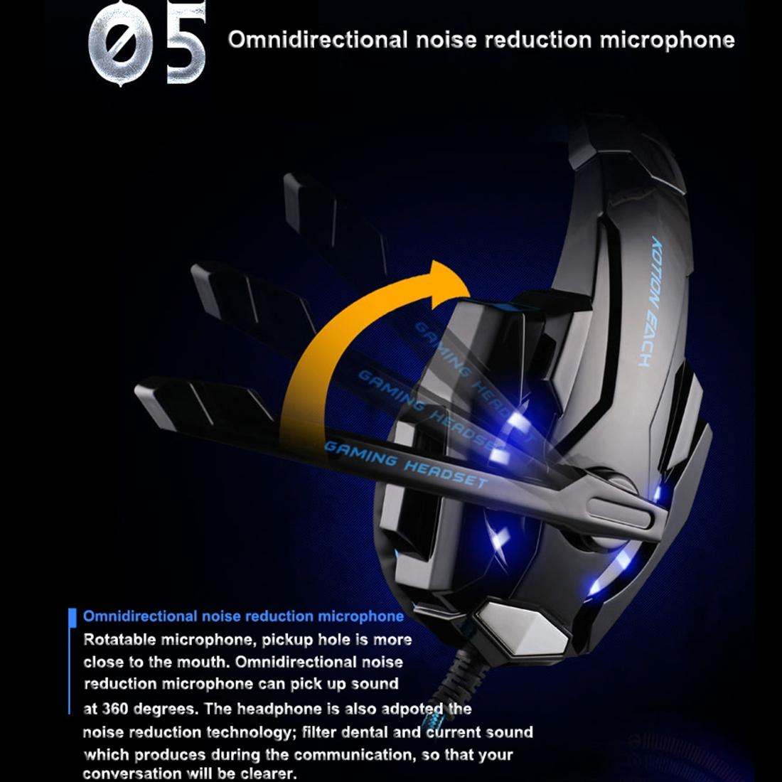 3.5Mm Gaming Headset With Mic & Led For Laptop / Phone - Red Black 10