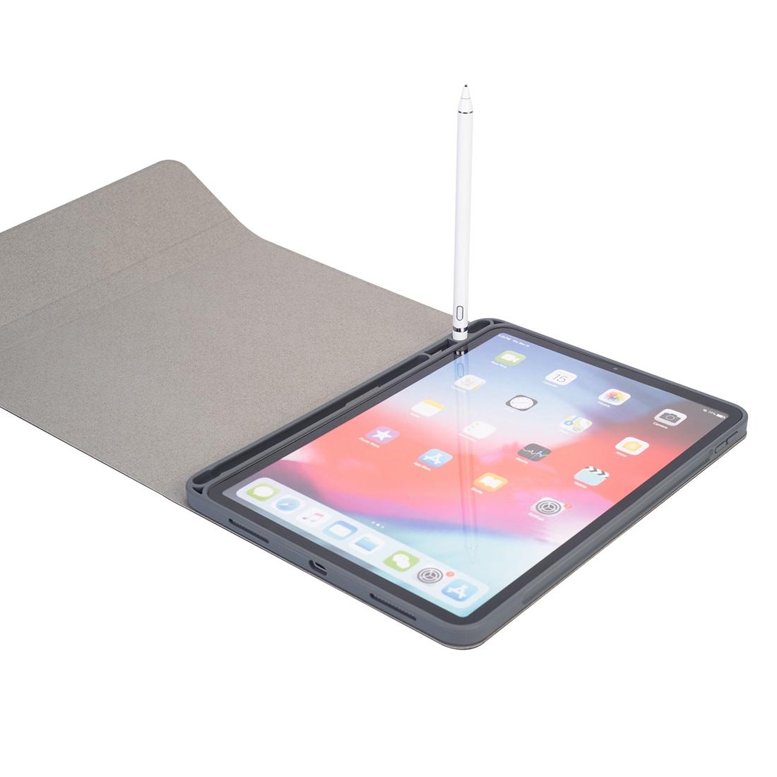 Silk Texture Bluetooth Keyboard Case For Ipad Pro 11 With Pen Slot & Stand Function - Red 5