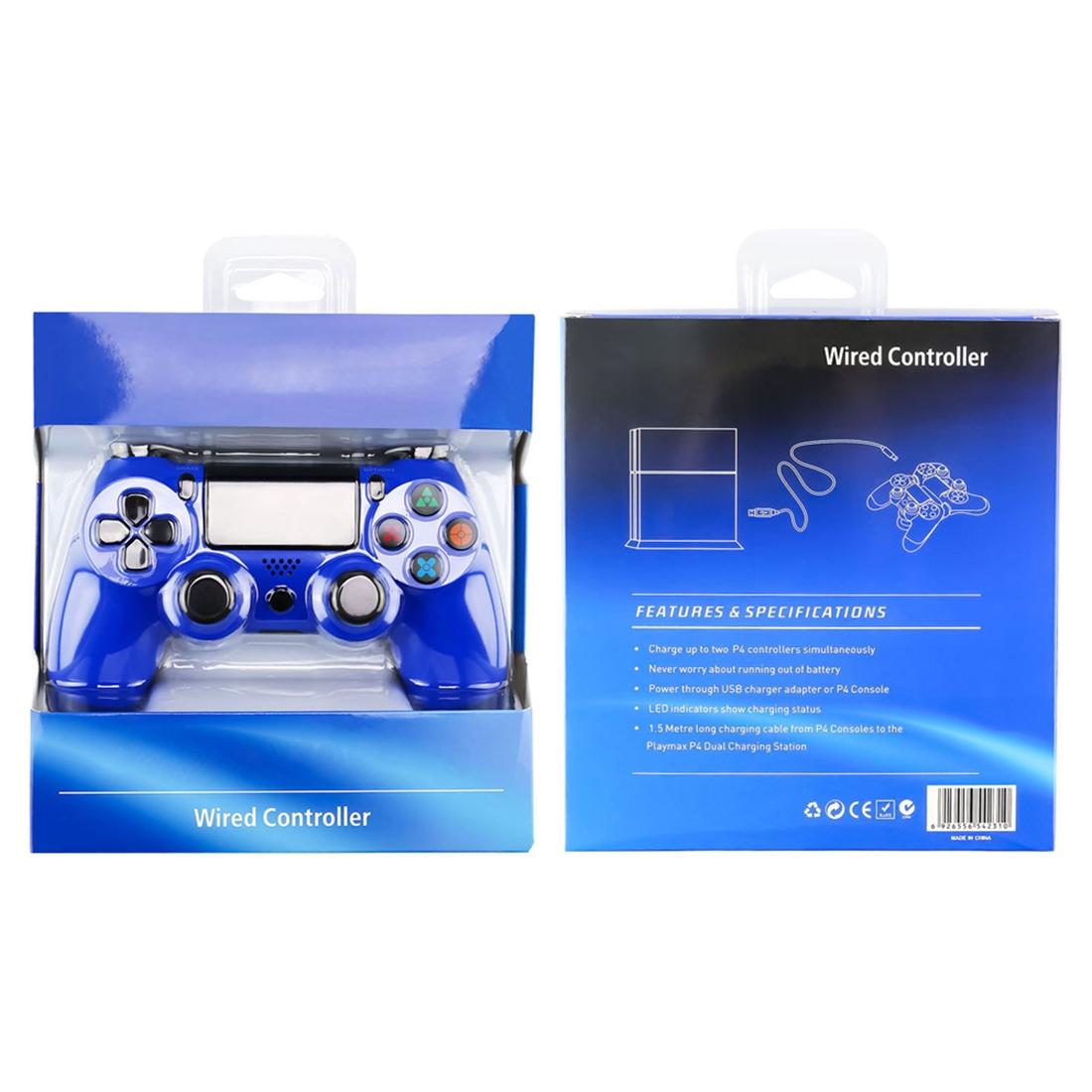 Ps4 Wired Gamepad with Snowflake Button Design - Red 8