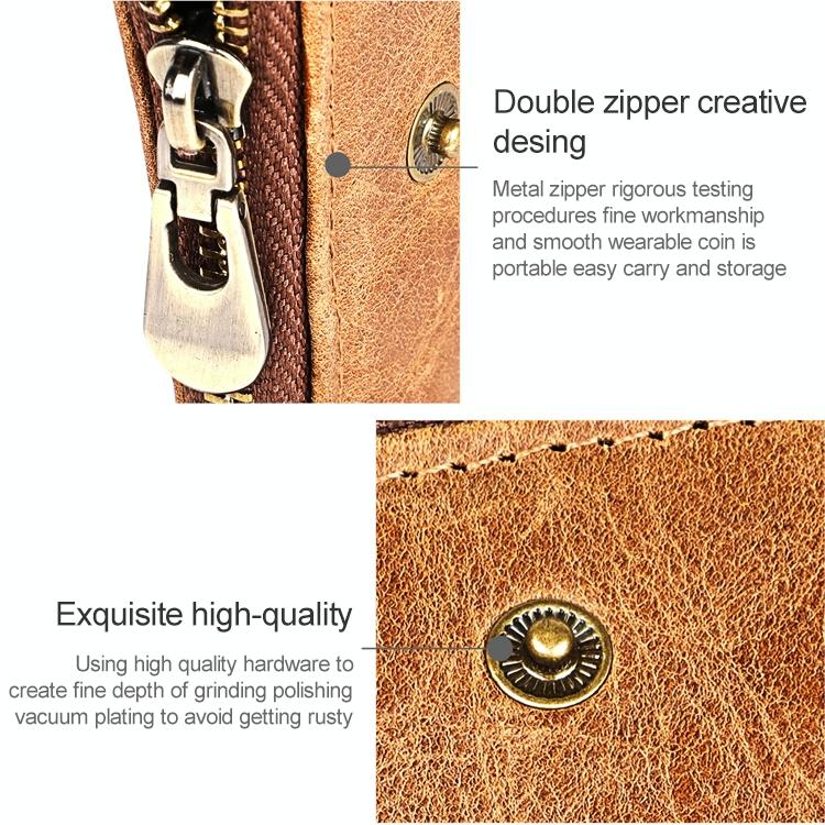 Men Leather Rfid Wallet - Antimagnetic - Red 5