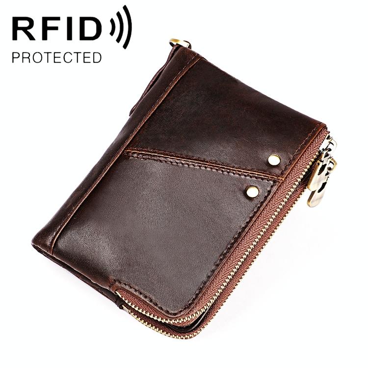 Men Leather Rfid Wallet - Antimagnetic - Red 13