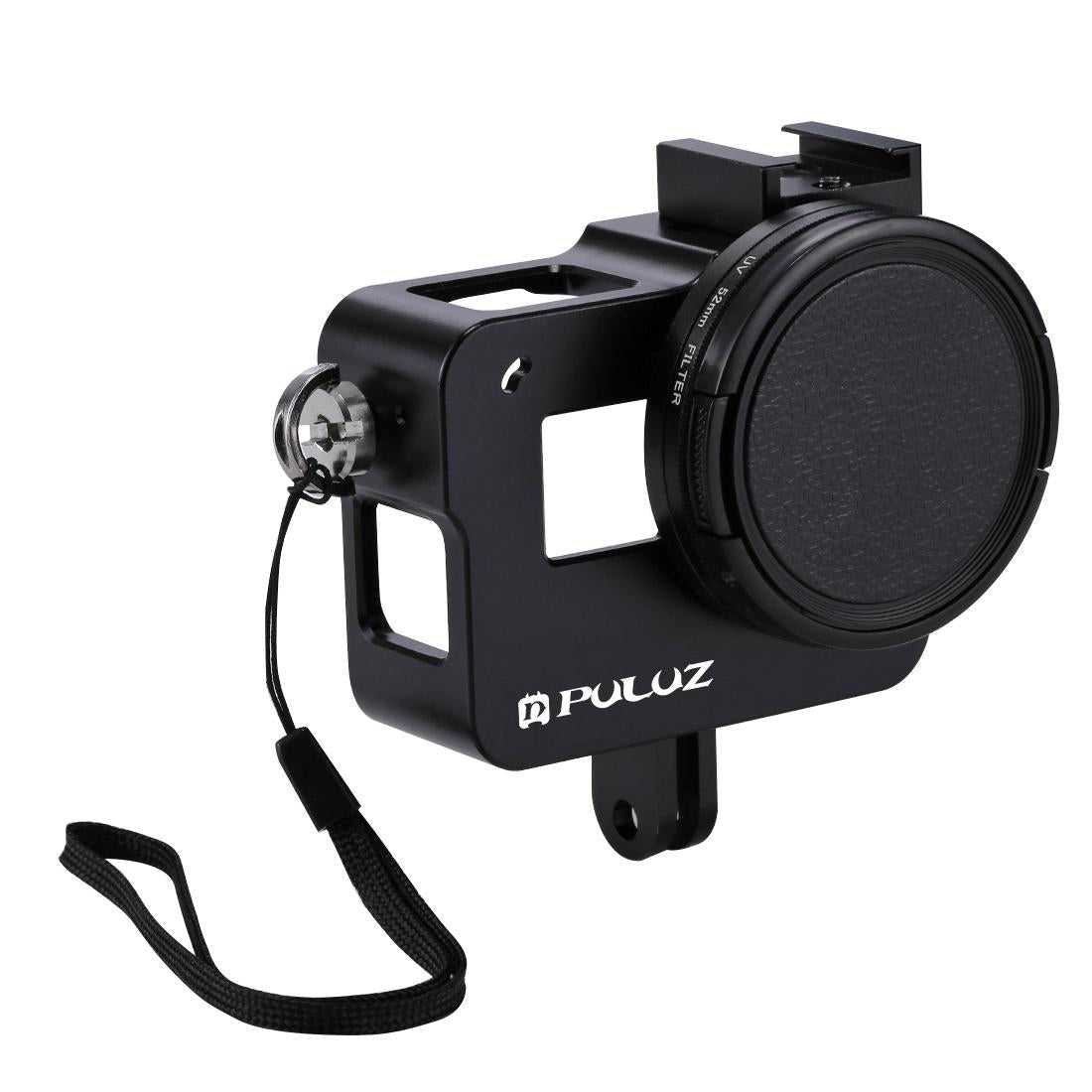 Aluminum Protective Cage with Uv Lens for Gopro Hero 2018 / 7 / 6 / 5 - 52mm - Red 11