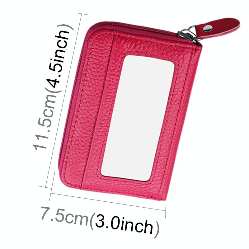 12-slot Leather Rfid Blocking Card Holder Wallet - Red 5