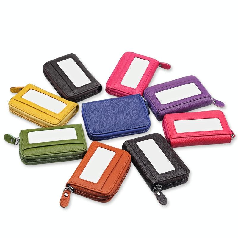 12-slot Leather Rfid Blocking Card Holder Wallet - Red 8
