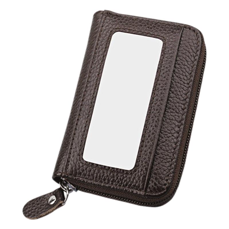 12-slot Leather Rfid Blocking Card Holder Wallet - Red 10