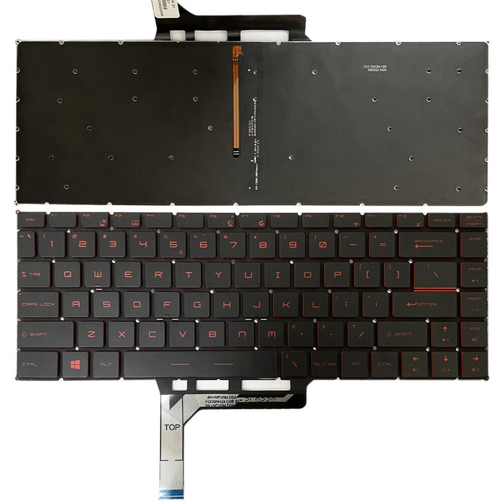 Backlit Laptop Keyboard for Msi Gs65 Series - us Version - Red 13