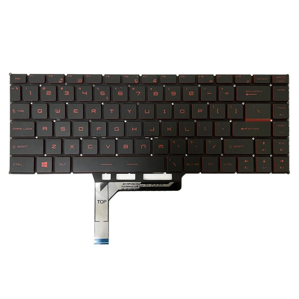 Backlit Laptop Keyboard for Msi Gs65 Series - us Version - Red 14