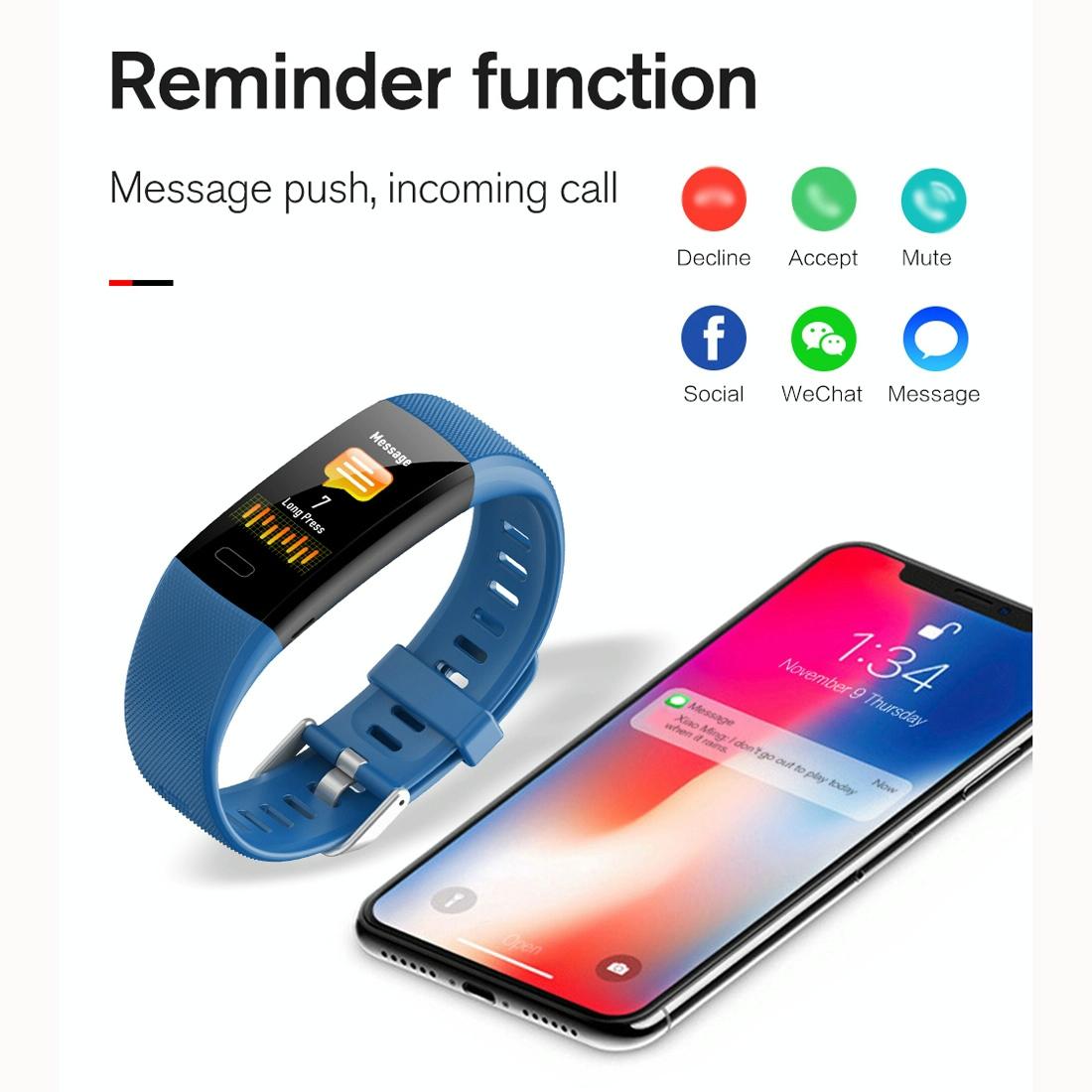 Smart Health Bracelet With Call Reminder And Monitoring - Red 9