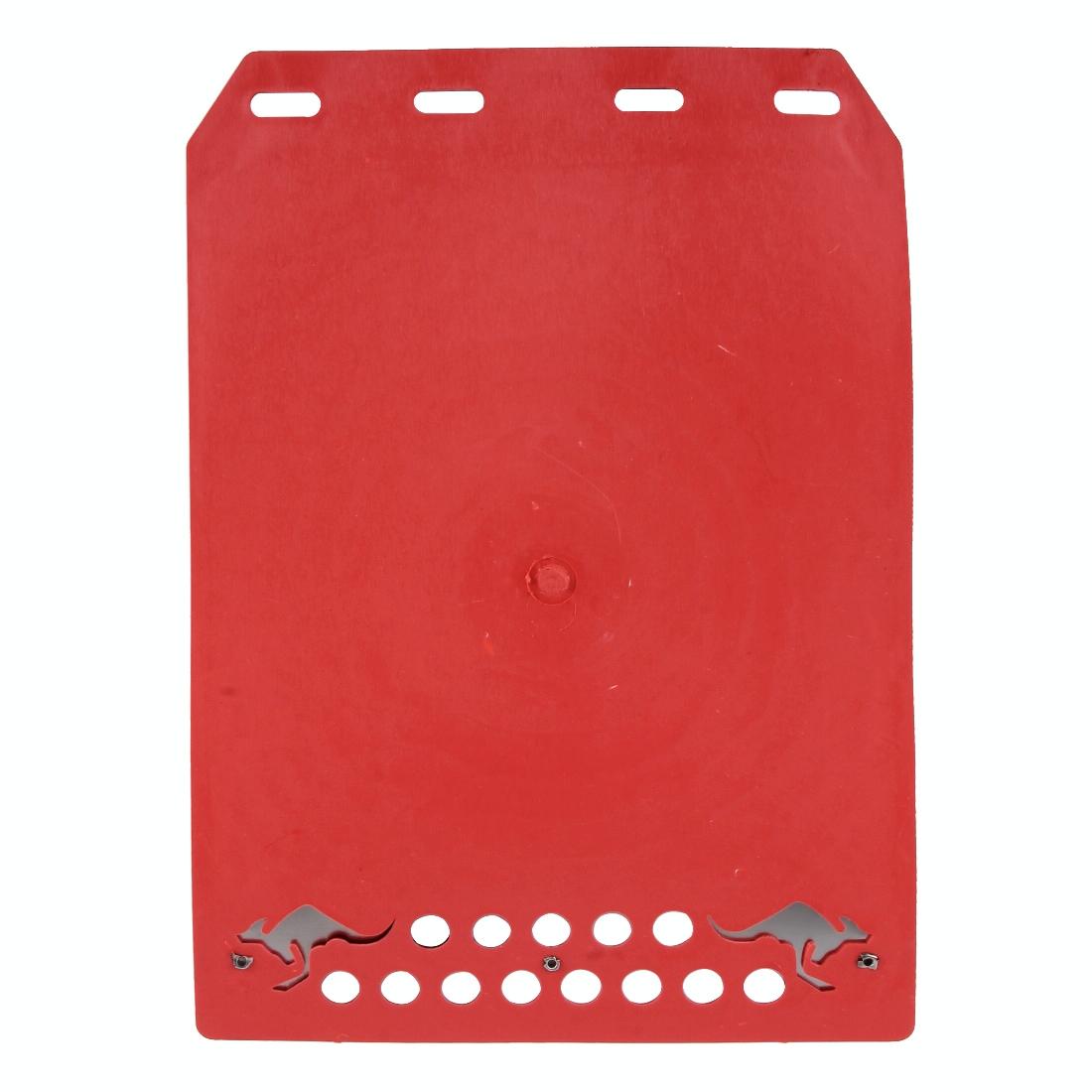 2 Pcs Premium Heavy Duty Molded Splash Mud Flaps Auto Front And Rear Fender Guard Small Size Random Pattern Delivery - Red 12