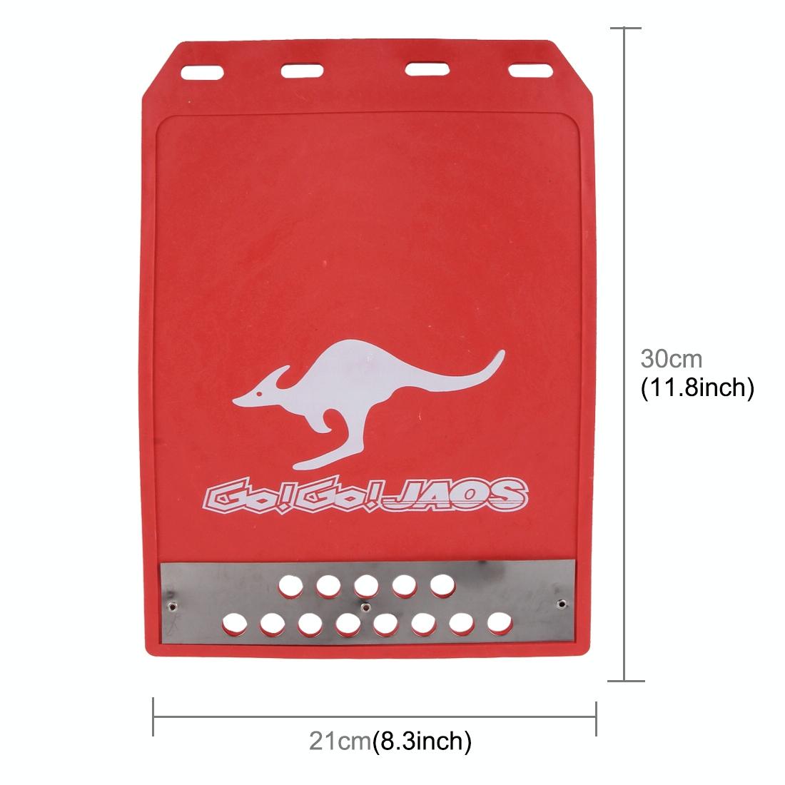 2 Pcs Premium Heavy Duty Molded Splash Mud Flaps Auto Front And Rear Fender Guard Small Size Random Pattern Delivery - Red 13