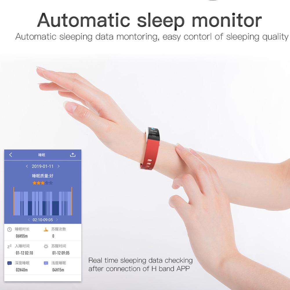 Waterproof Smart Bracelet With Call Heart Bp Sleep And Sedentary Monitoring - Ip67 - Red 11
