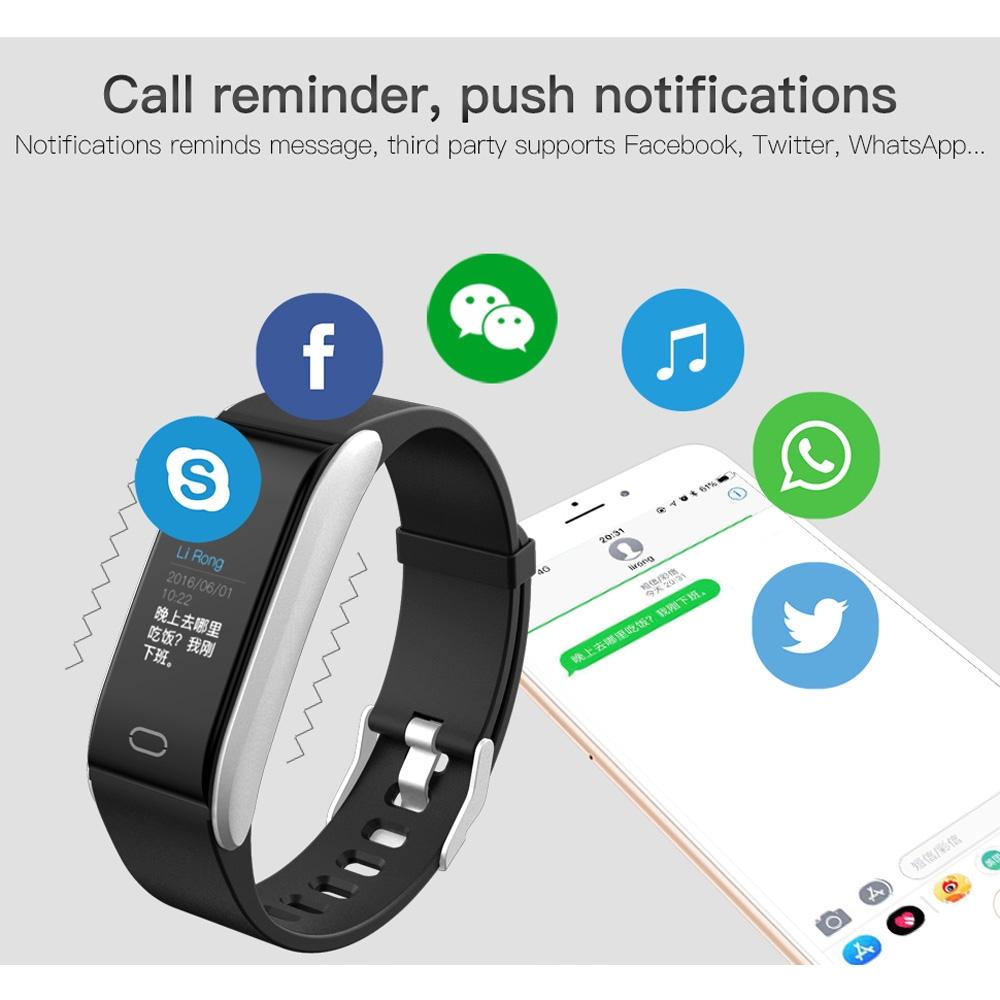 Waterproof Smart Bracelet With Call Heart Bp Sleep And Sedentary Monitoring - Ip67 - Red 12