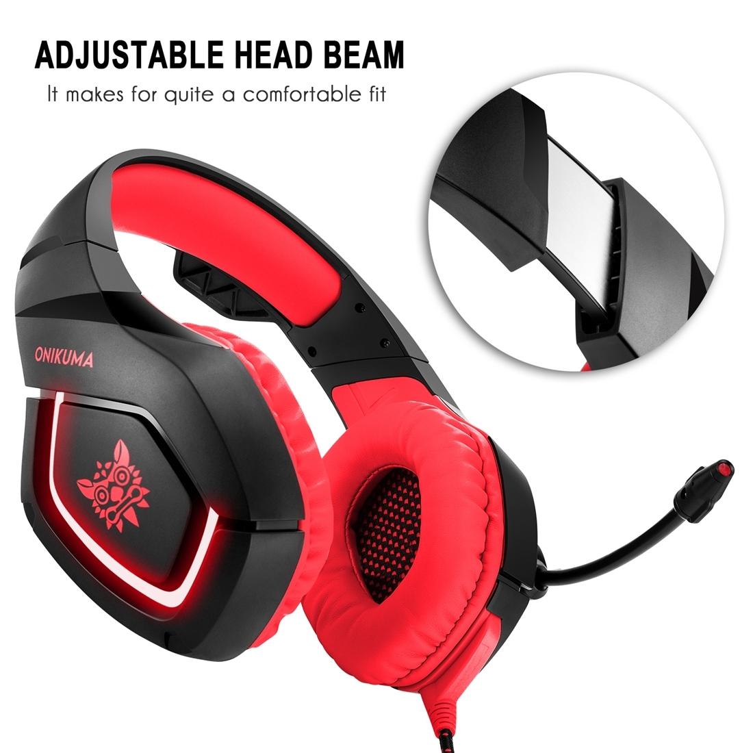 Usb Led Headphone With Mic For Ps4 Smartphone Pc Red 8