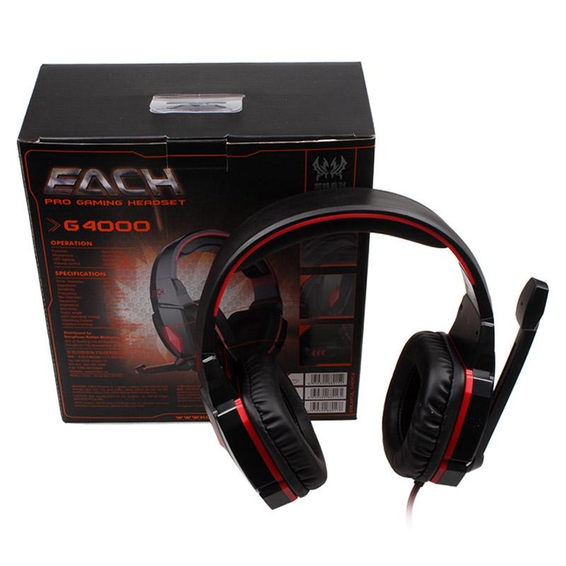 2.2M Gaming Headset With Mic & Led Red 4