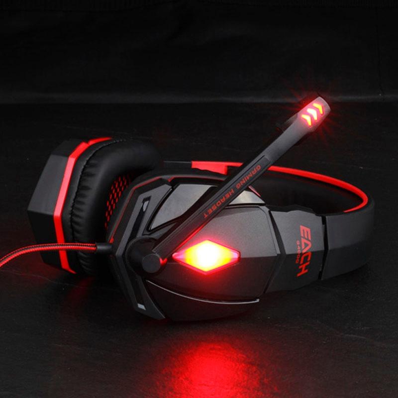2.2M Gaming Headset With Mic & Led Red 6