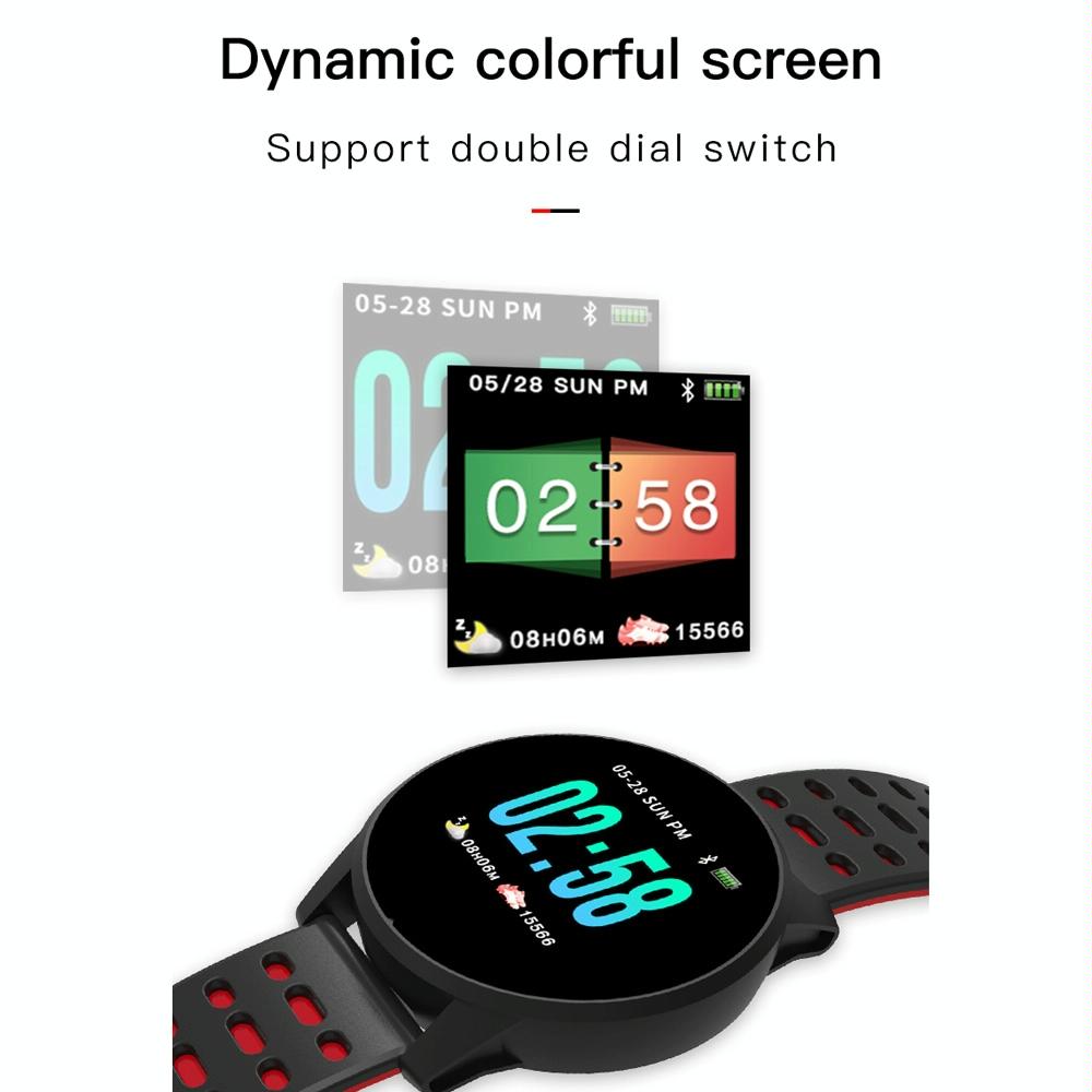 Waterproof Smart Bracelet With Call Heart Sleep Bp And Oxygen Monitoring - Ip67 - Red 6