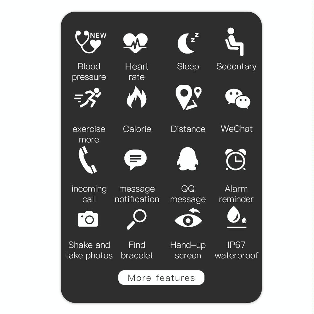 Waterproof Smart Bracelet With Call Heart Sleep Bp And Oxygen Monitoring - Ip67 - Red 7
