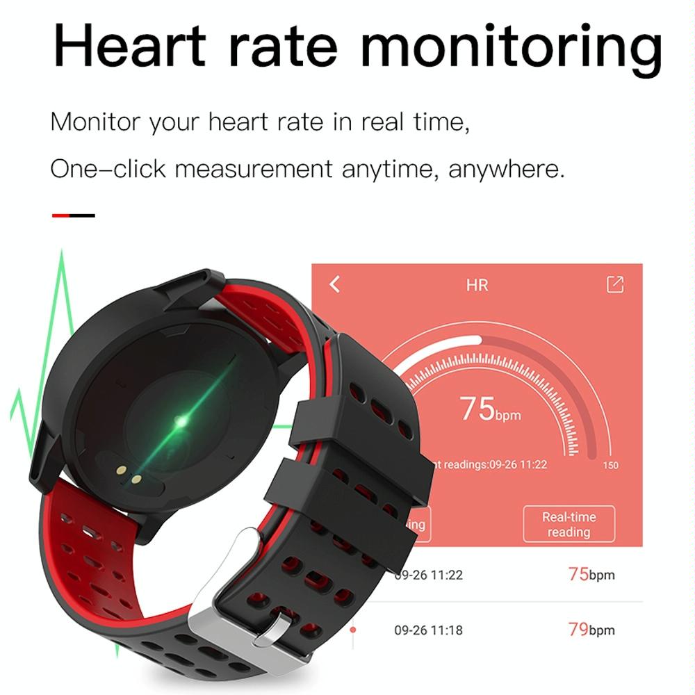 Waterproof Smart Bracelet With Call Heart Sleep Bp And Oxygen Monitoring - Ip67 - Red 9