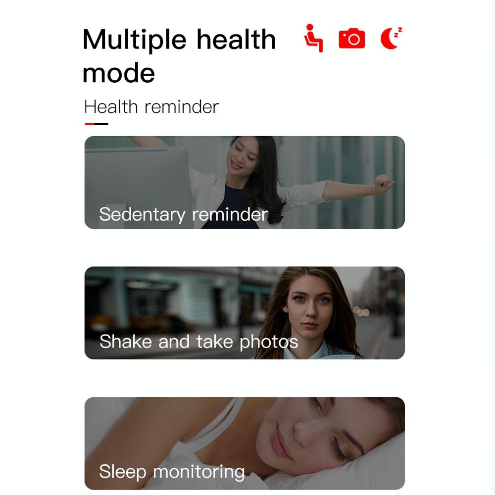 Waterproof Smart Bracelet With Call Heart Sleep Bp And Oxygen Monitoring - Ip67 - Red 13