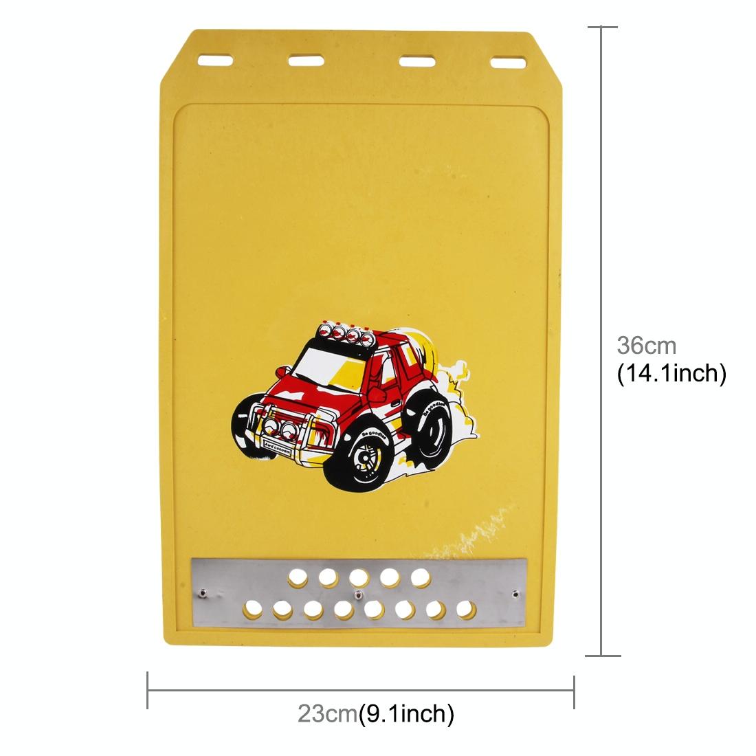 Premium Heavy Duty Molded Splash Front And Rear Mud Flaps Fender Guard Medium Size Random Pattern Delivery - Red 7