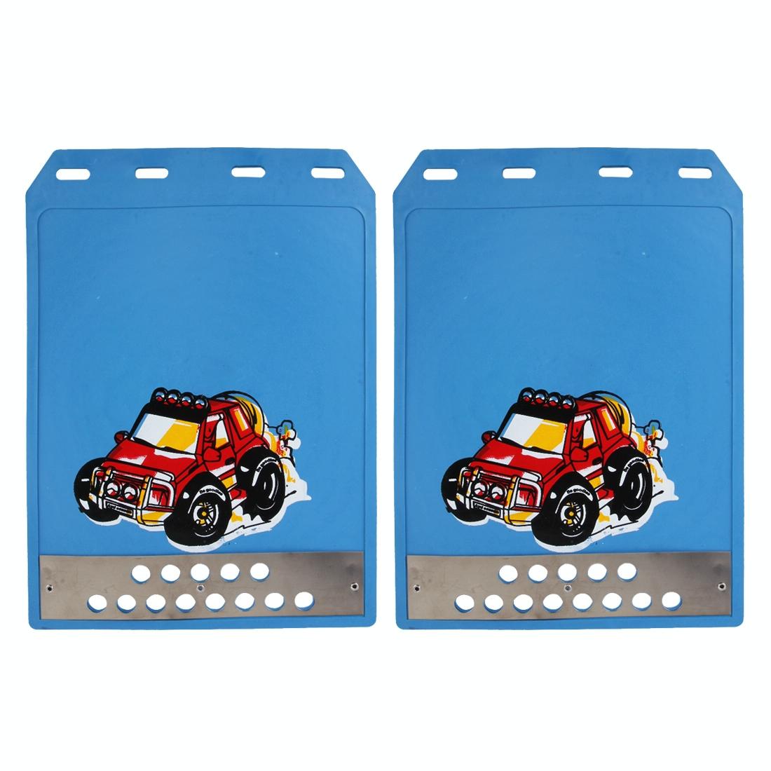 Premium Heavy Duty Molded Splash Front And Rear Mud Flaps Fender Guard Medium Size Random Pattern Delivery - Red 10