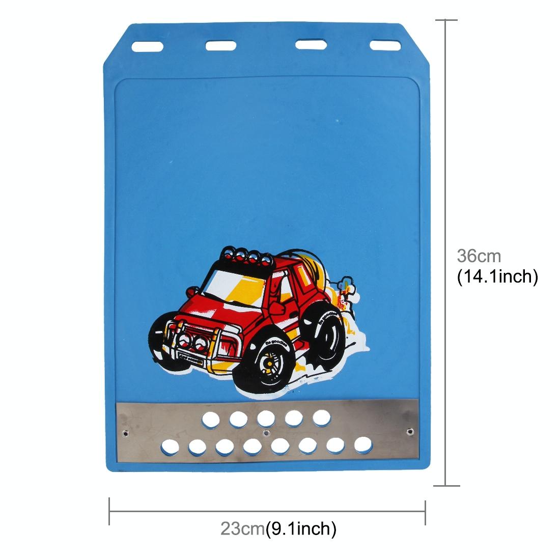 Premium Heavy Duty Molded Splash Front And Rear Mud Flaps Fender Guard Medium Size Random Pattern Delivery - Red 12