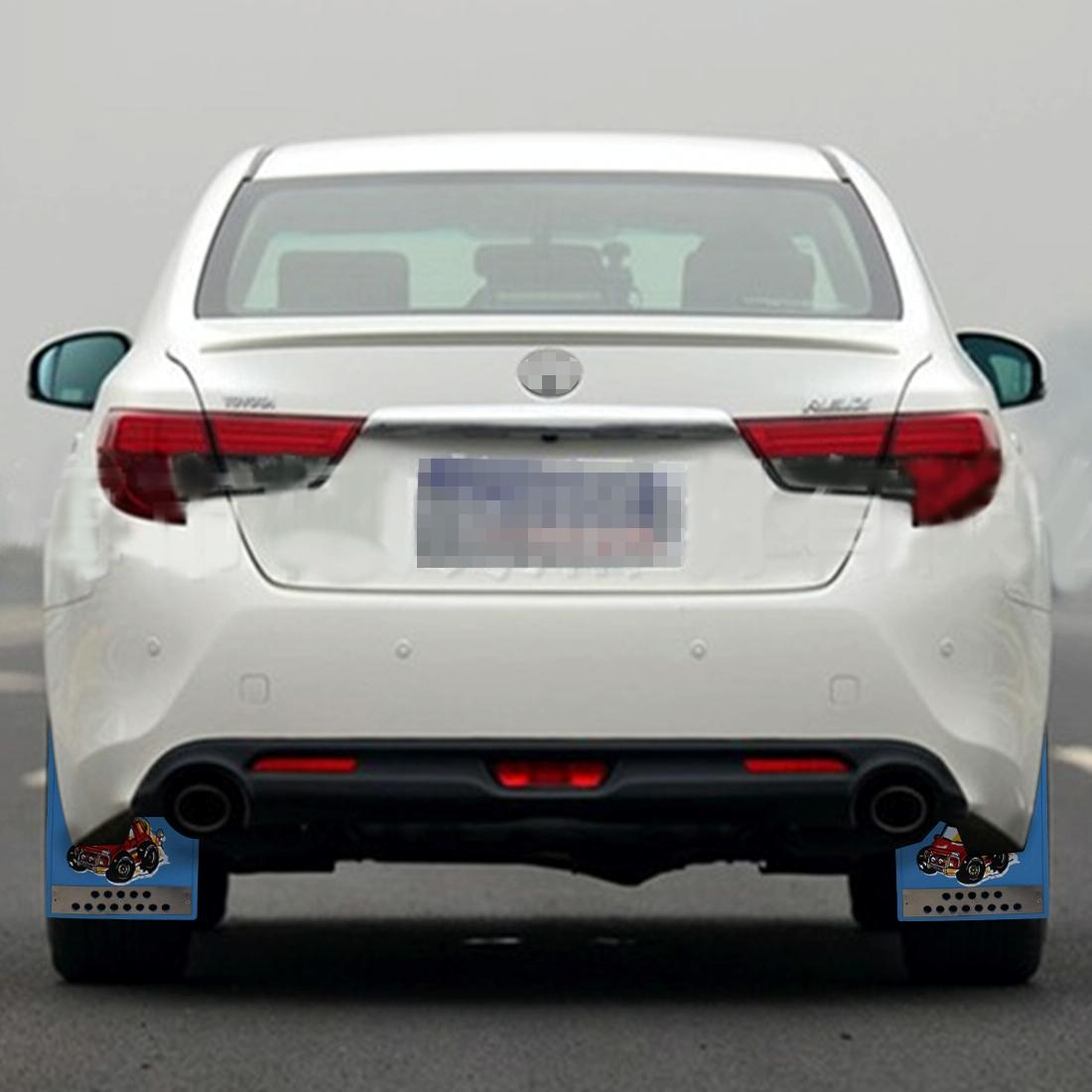 Premium Heavy Duty Molded Splash Front And Rear Mud Flaps Fender Guard Medium Size Random Pattern Delivery - Red 13