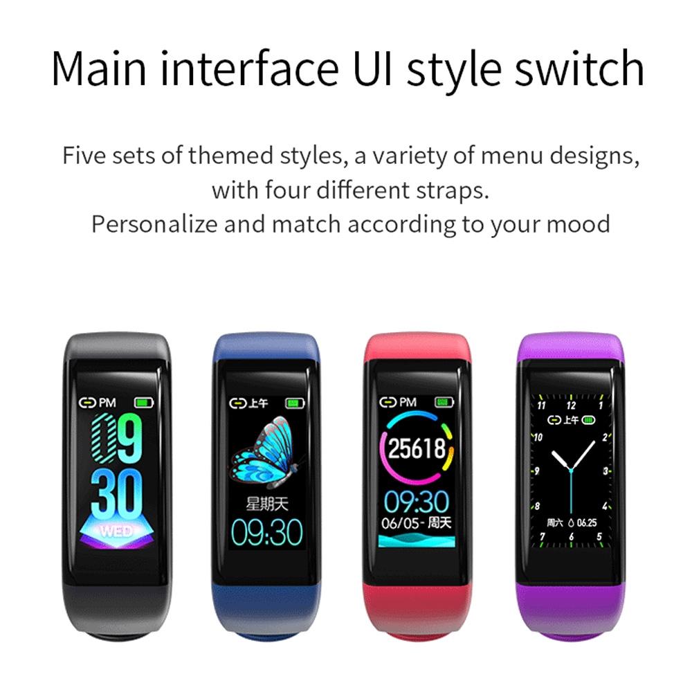 Waterproof Smart Bracelet With Call Heart Rate Bp Sleep And Sedentary Functions - Red 8