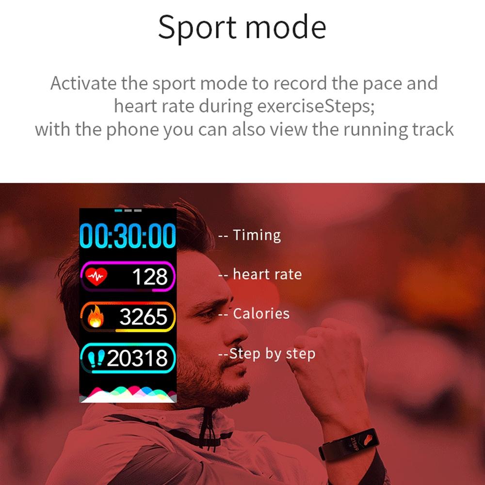 Waterproof Smart Bracelet With Call Heart Rate Bp Sleep And Sedentary Functions - Red 9