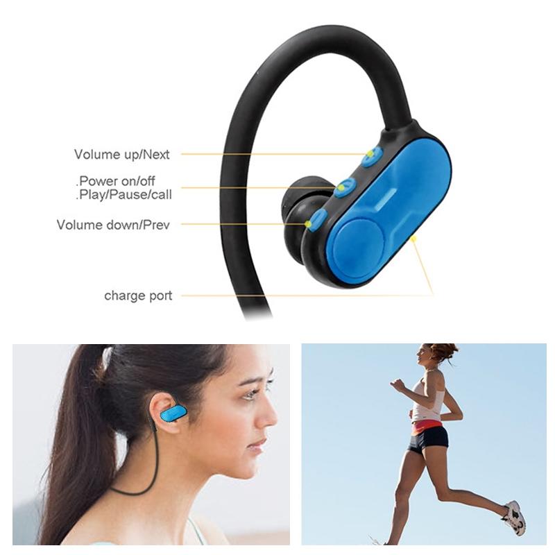 Ultra-light Wireless Bluetooth Earphones with Mic - Bth-y9 - Red 5