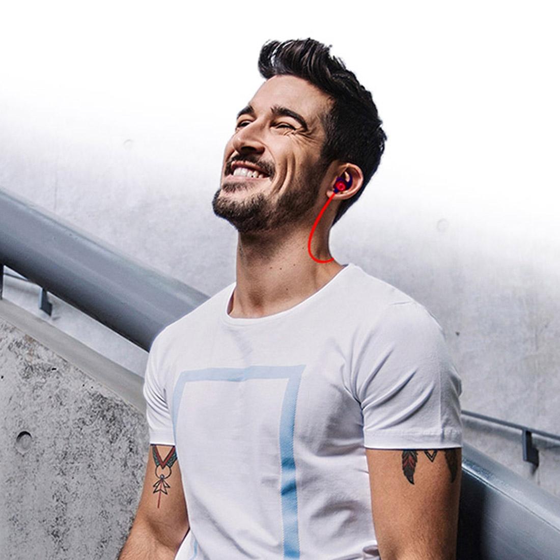 Waterproof X5 Sports Bluetooth Earbuds with Magnetic Design - Red 5
