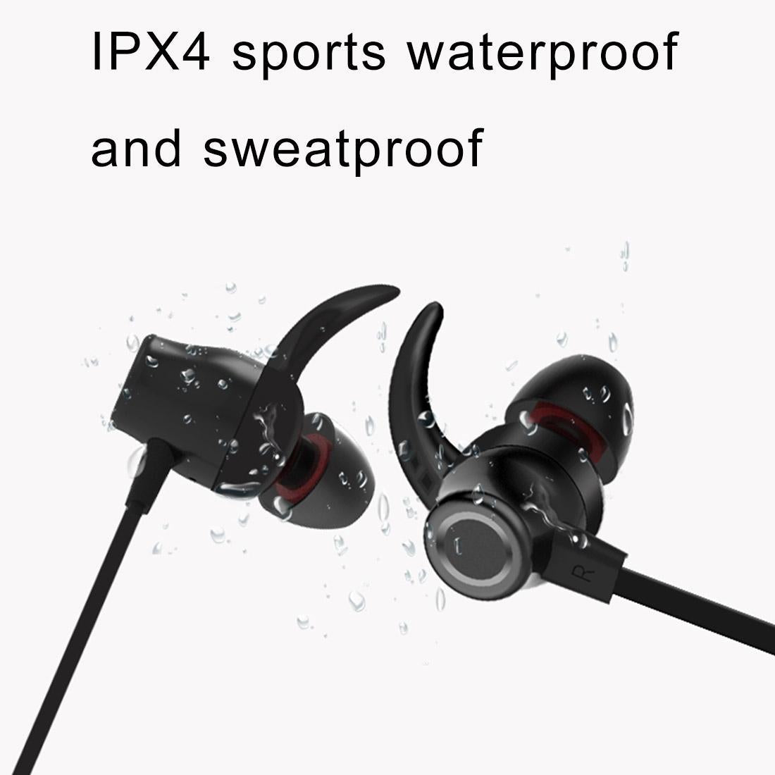 Waterproof X5 Sports Bluetooth Earbuds with Magnetic Design - Red 7