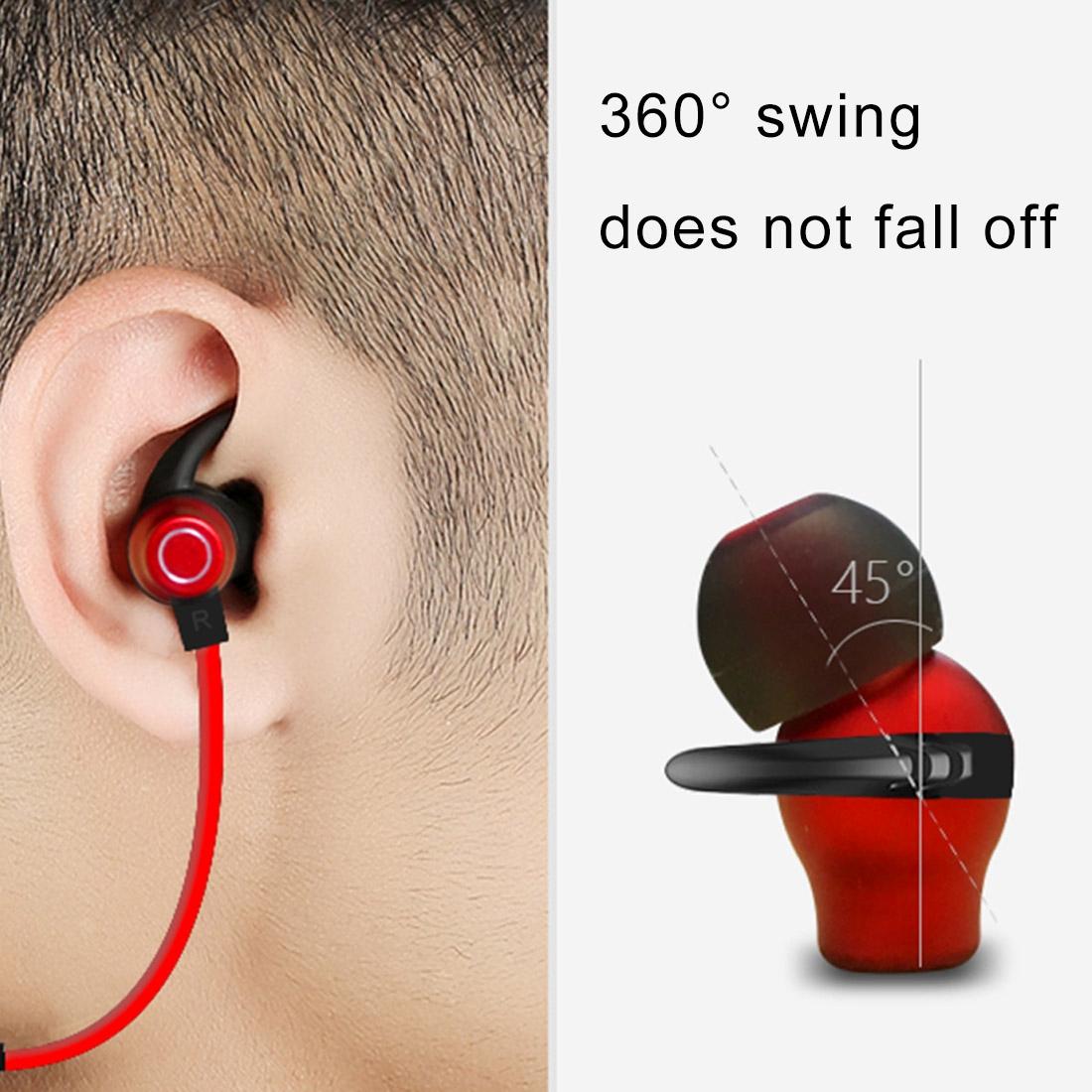 Waterproof X5 Sports Bluetooth Earbuds with Magnetic Design - Red 9