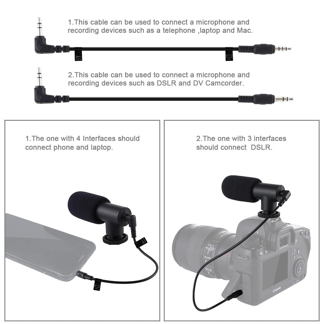 Vlogging Live Broadcast Kit With Led Fill Light Microphone Tripod Mount & Cold Shoe Head - Red 9