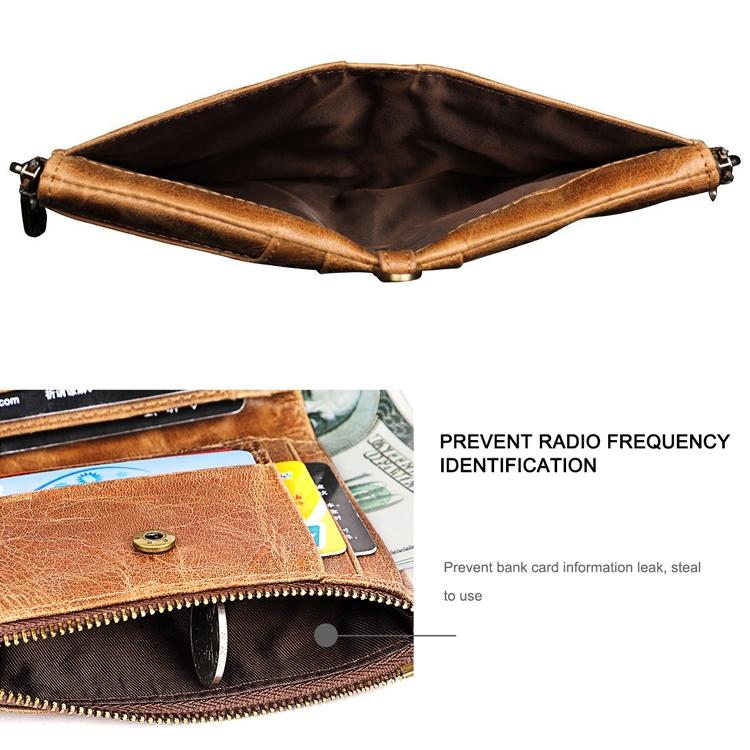 Leather Wallet with Rfid Protection and Strap - Card Slots - Red 5