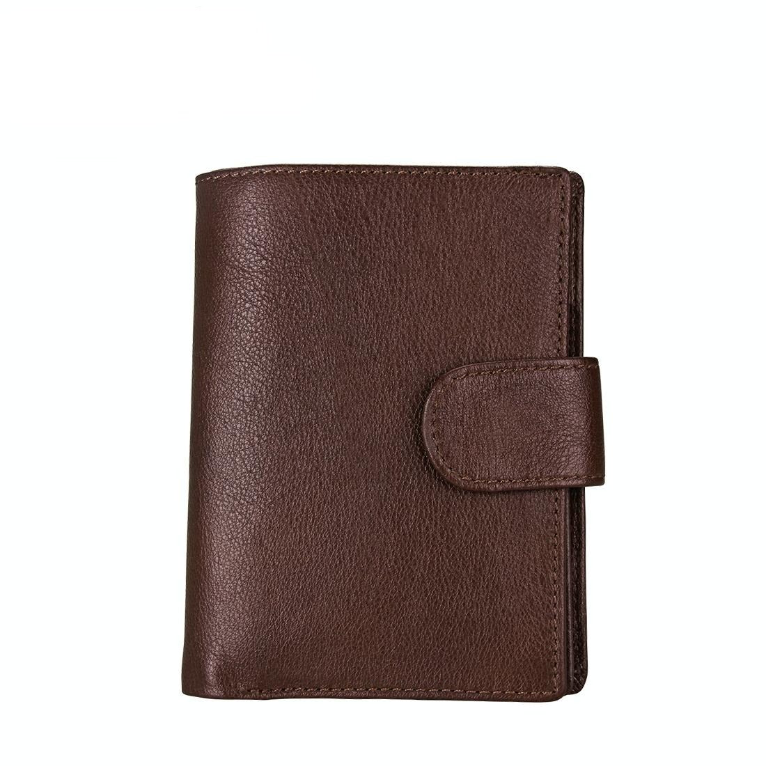 Men Rfid Leather Passport Wallet - Compact & Secure - Red