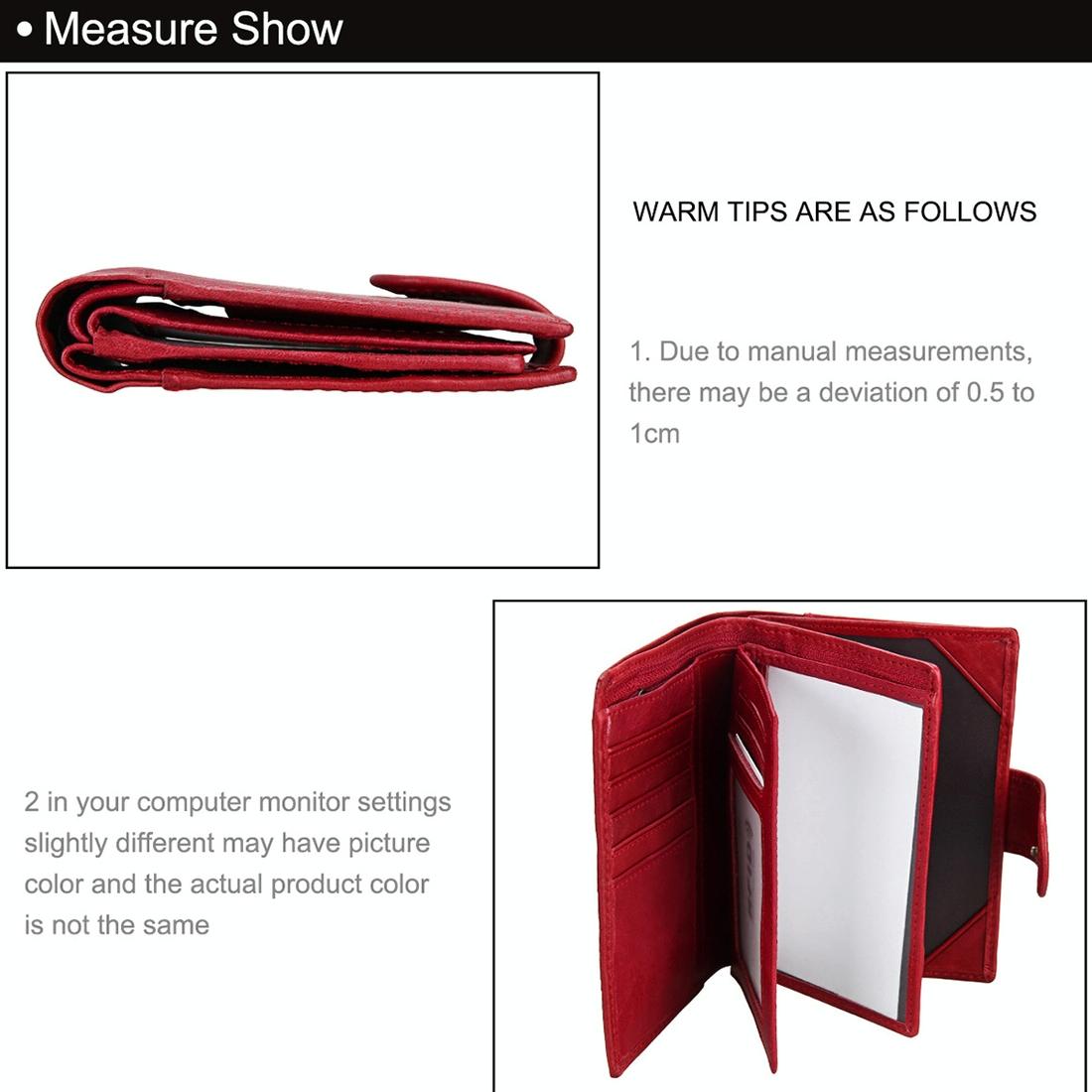 Men Rfid Leather Passport Wallet - Compact & Secure - Red 14