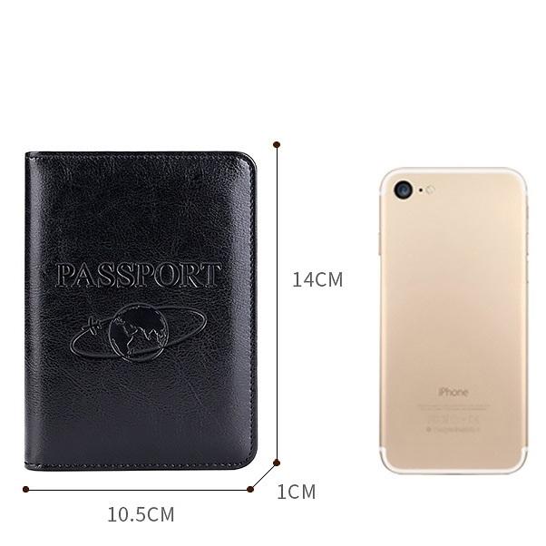 Leather Rfid Passport Holder - Compact and Secure - Red 9