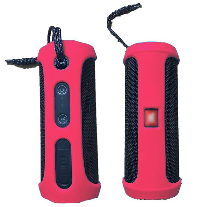 Protective Case for Jbl Flip4 Bluetooth Speaker - Portable Silica Gel - Red 6