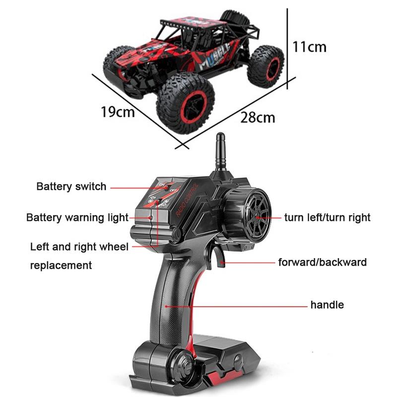 1 16 Off-road Rc Drift Car with 2.4g Wireless Remote Control - Red 6