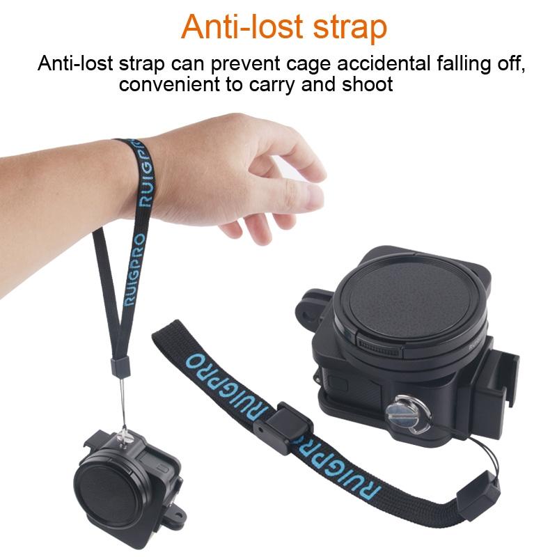 Aluminum Protective Cage with Insurance Frame and 52mm Uv Lens for Gopro Hero7 / 6 / 5 - Red 5