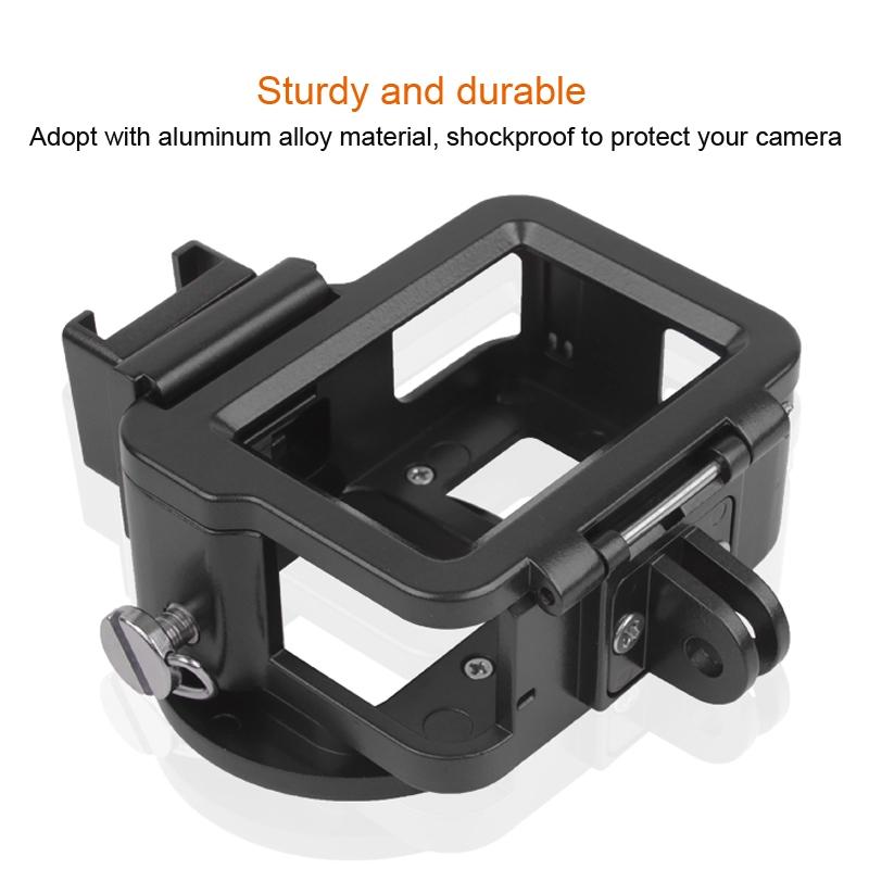 Aluminum Protective Cage with Insurance Frame and 52mm Uv Lens for Gopro Hero7 / 6 / 5 - Red 9