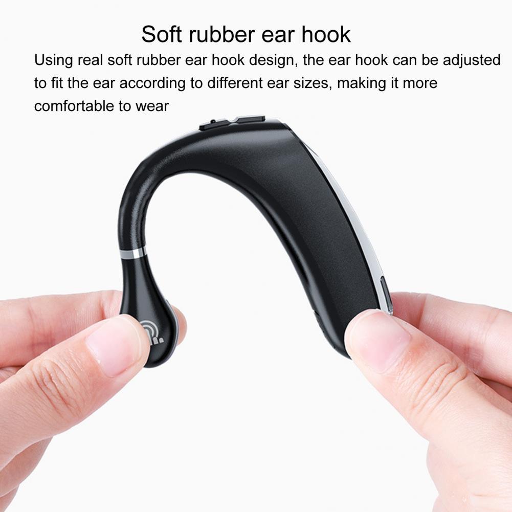 Universal Hanging Ear Wireless Bluetooth 5.0 Earphone for Business and Sports - Red 6
