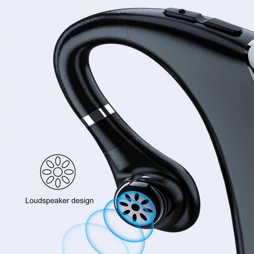 Universal Hanging Ear Wireless Bluetooth 5.0 Earphone for Business and Sports - Red 7