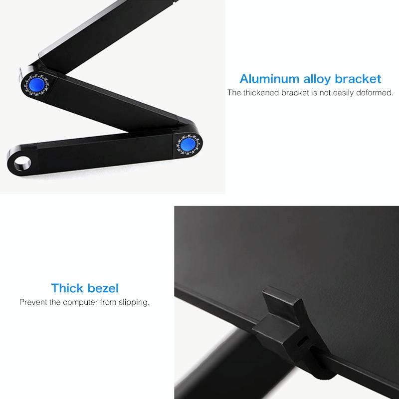 Foldable Laptop Stand with Dual Fans & Mouse Pad - 360 Degree Adjustable - Red 7