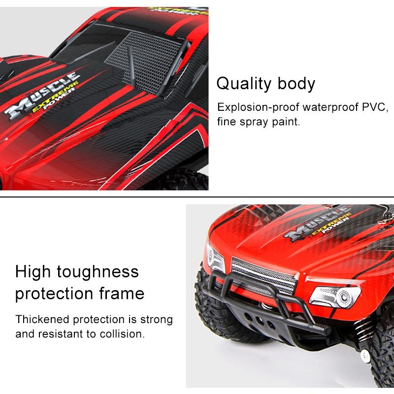 1 16 Wireless r / c Drift Car - 2.4g Remote Control Off-road 4wd Red 6