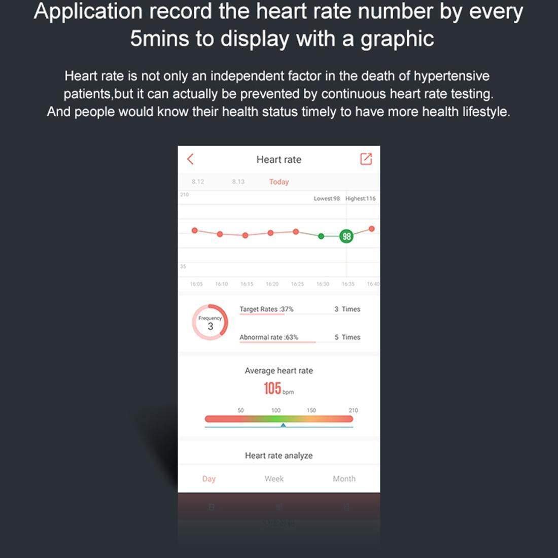Fitness Tracker With Heart Rate Monitor - Tft Display - Red 6